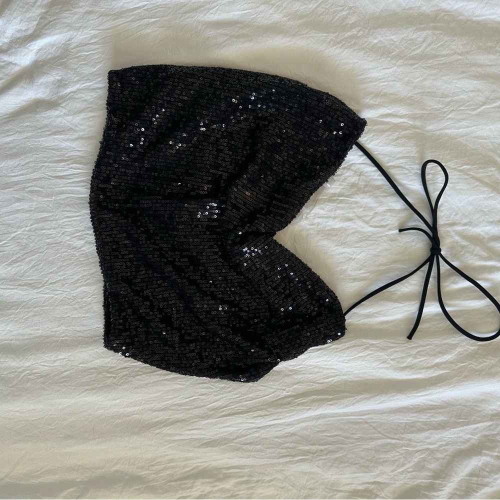 Black Lace Crop Top